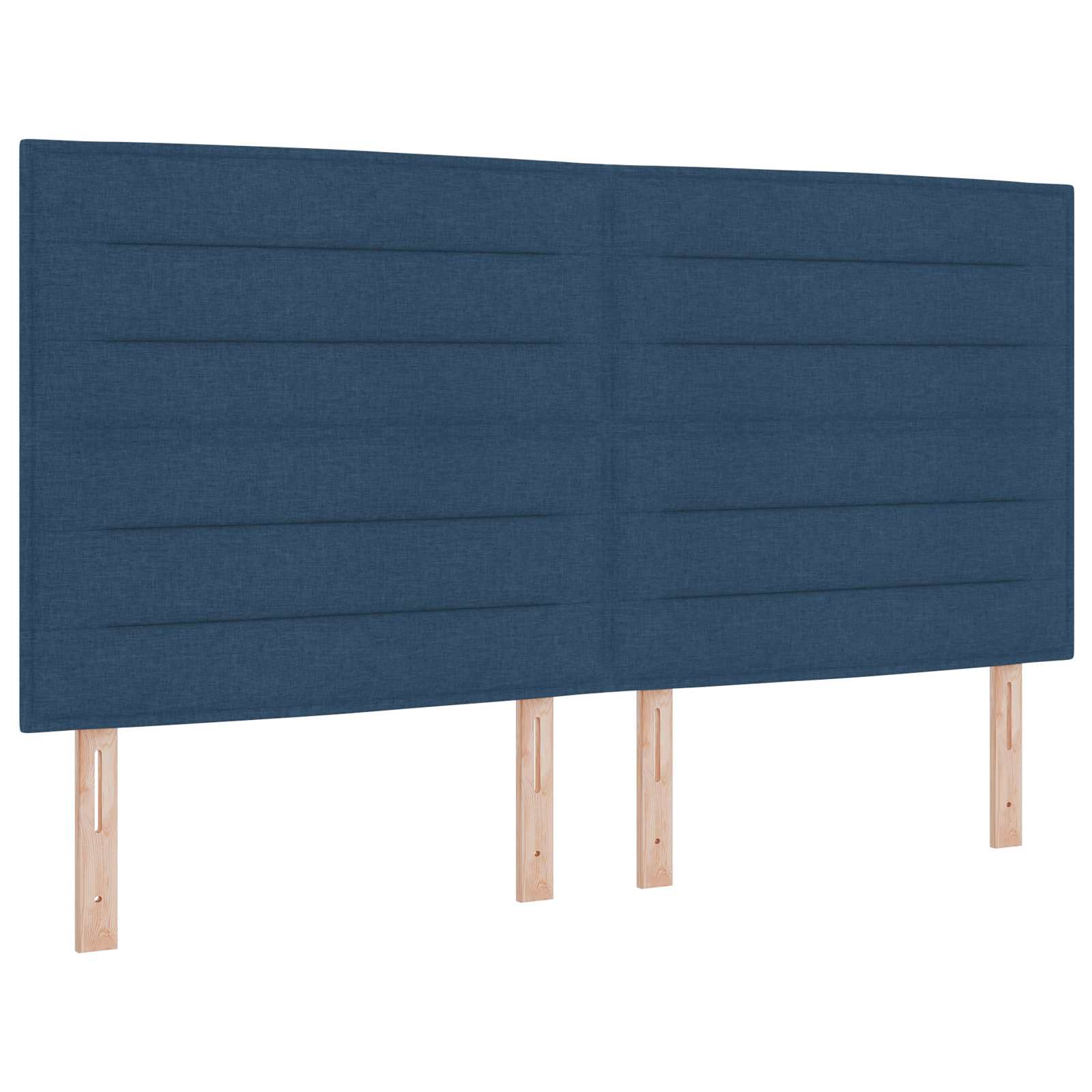 LED Kopfteil mit LED-Lichtleisten Blau 180 cm Stoff