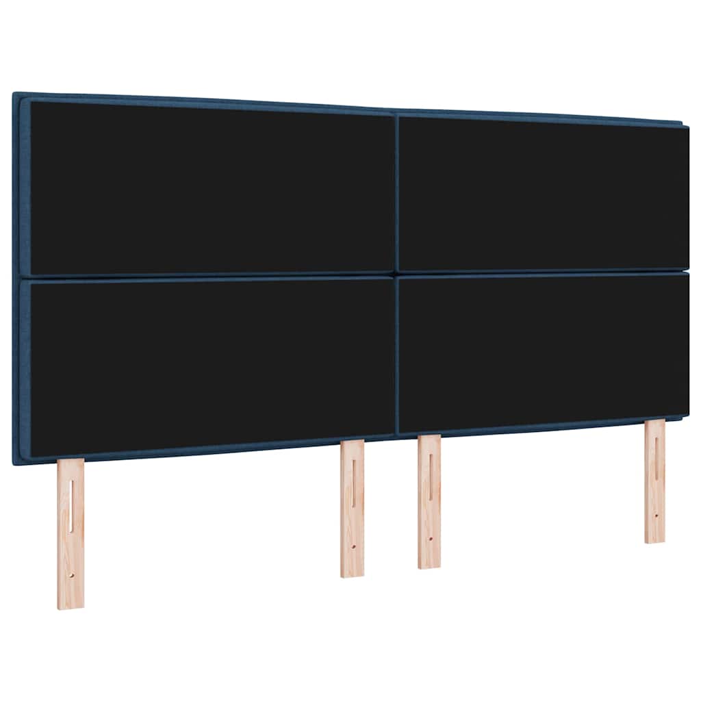 LED Kopfteil mit LED-Lichtleisten Blau 180 cm Stoff