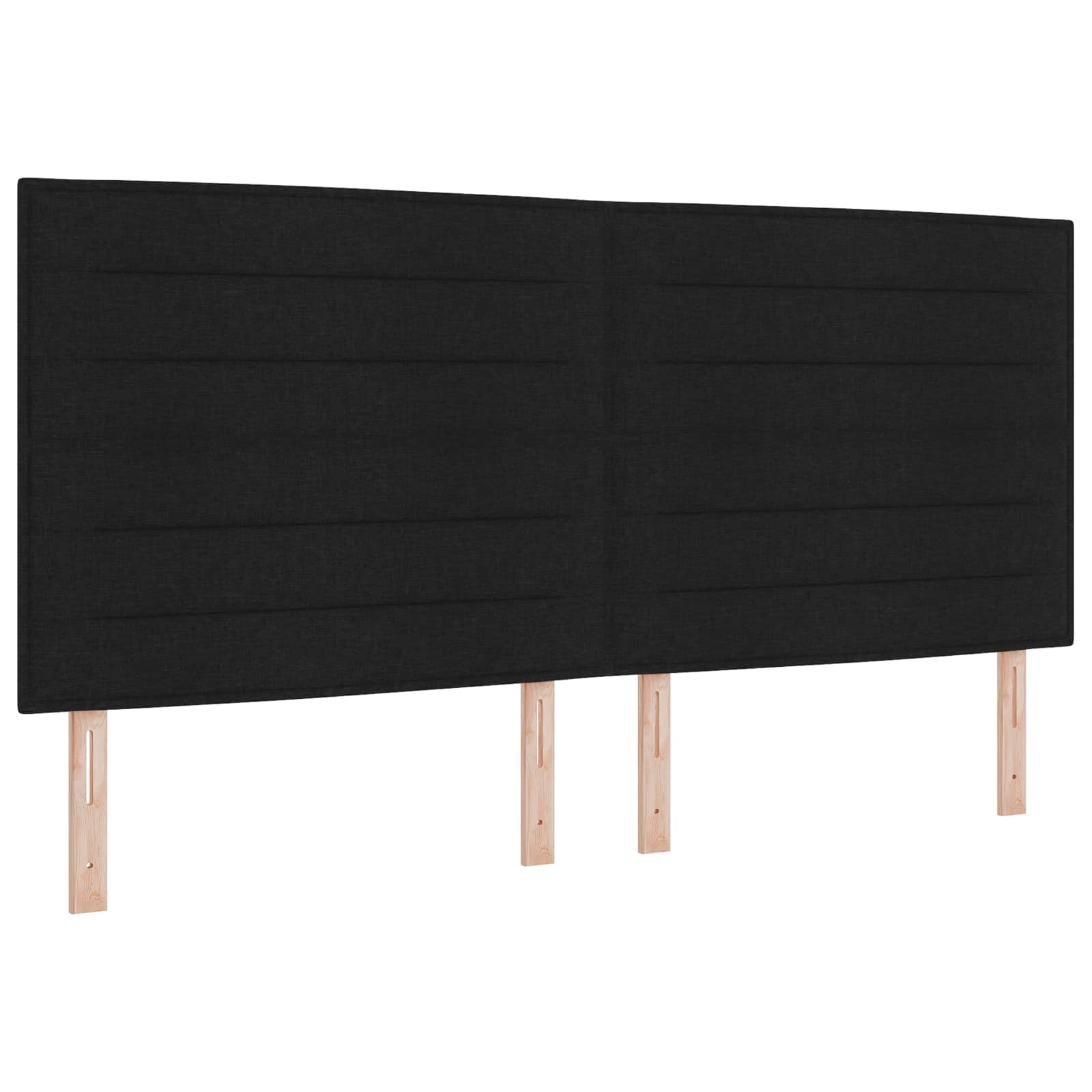 LED Kopfteil mit LED-Lichtleisten Schwarz 200 cm Stoff