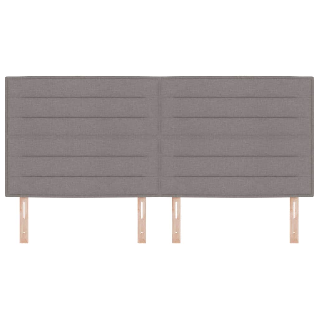 LED Kopfteil mit LED-Lichtleisten Taupe 200 cm Stoff