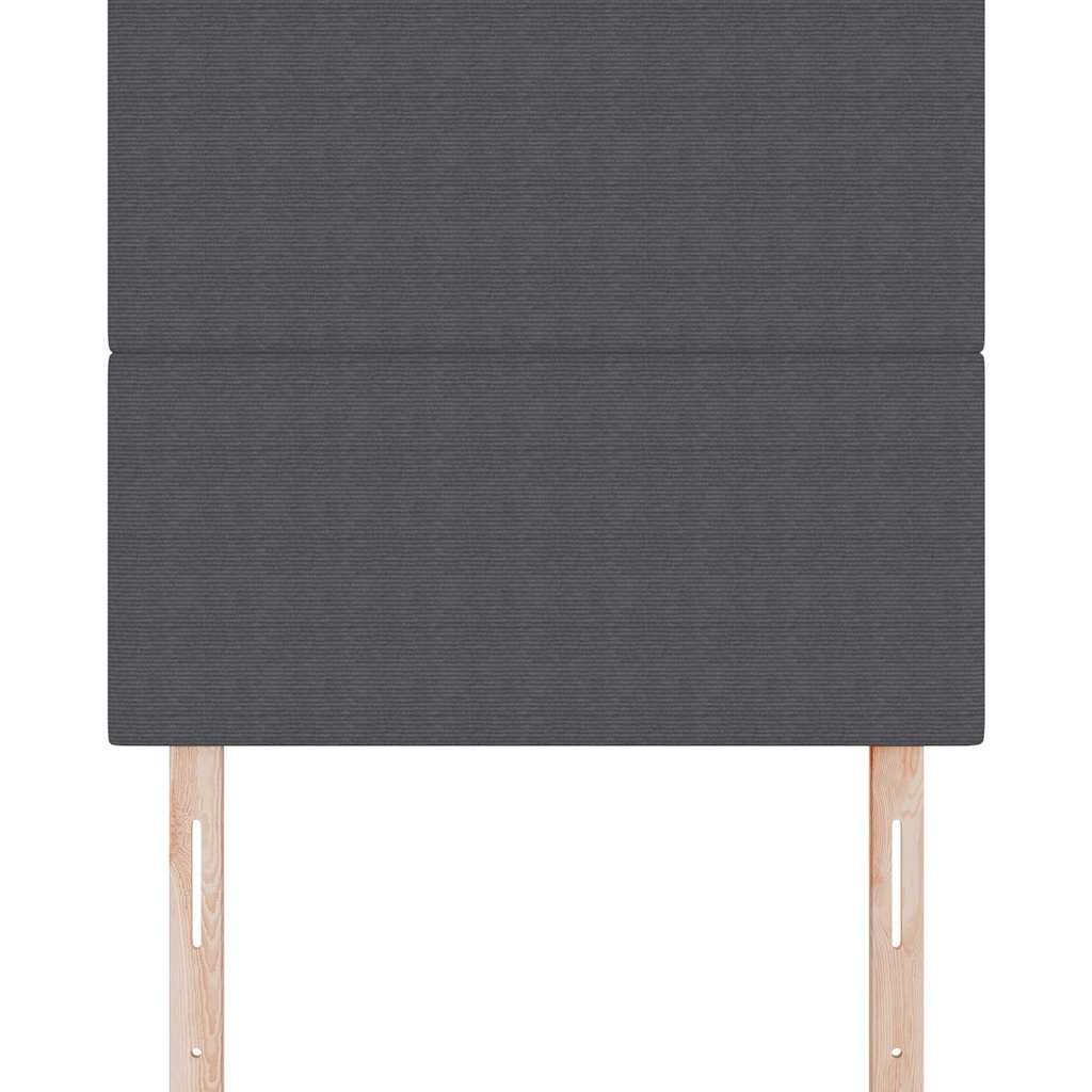 LED Kopfteil mit LED-Lichtleisten Dunkelgrau 80 cm Cordstoff