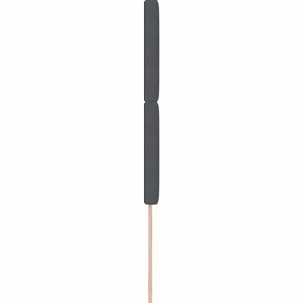LED Kopfteil mit LED-Lichtleisten Dunkelgrau 80 cm Cordstoff