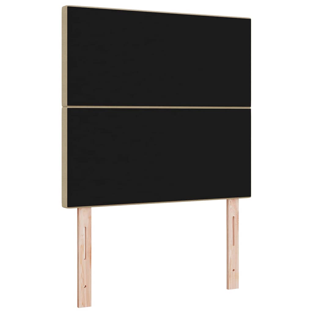 LED Kopfteil mit LED-Lichtleisten Grau-Grün 80 cm Cordstoff