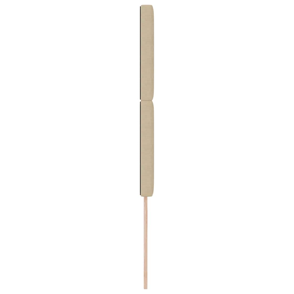 LED Kopfteil mit LED-Lichtleisten Grau-Grün 80 cm Cordstoff