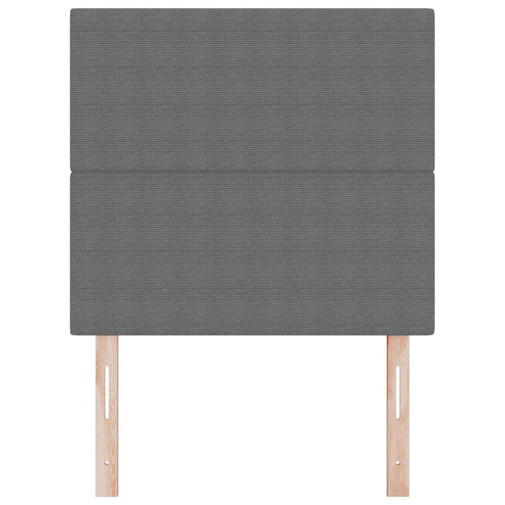 LED Kopfteil mit LED-Lichtleisten Hellgrau 90 cm Cordstoff