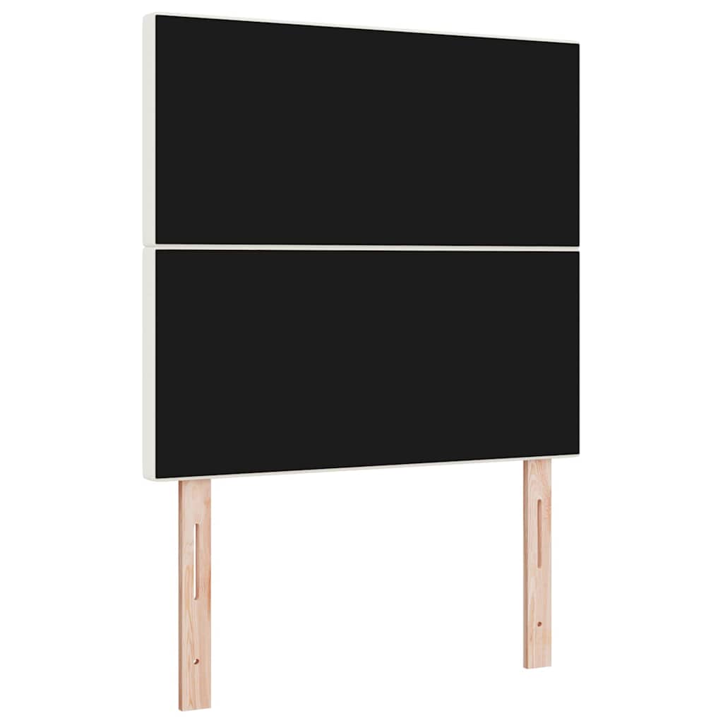 LED Kopfteil mit LED-Lichtleisten Creme 90 cm Cordstoff