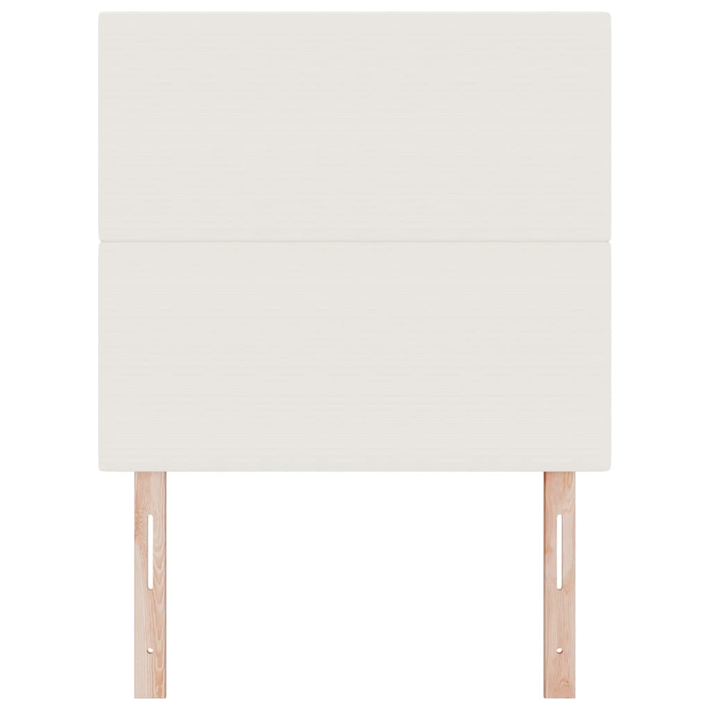LED Kopfteil mit LED-Lichtleisten Creme 90 cm Cordstoff