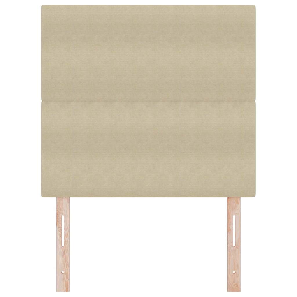 LED Kopfteil mit LED-Lichtleisten Grau-Grün 90 cm Cordstoff