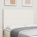 LED Kopfteil mit LED-Lichtleisten Creme 144 cm Cordstoff