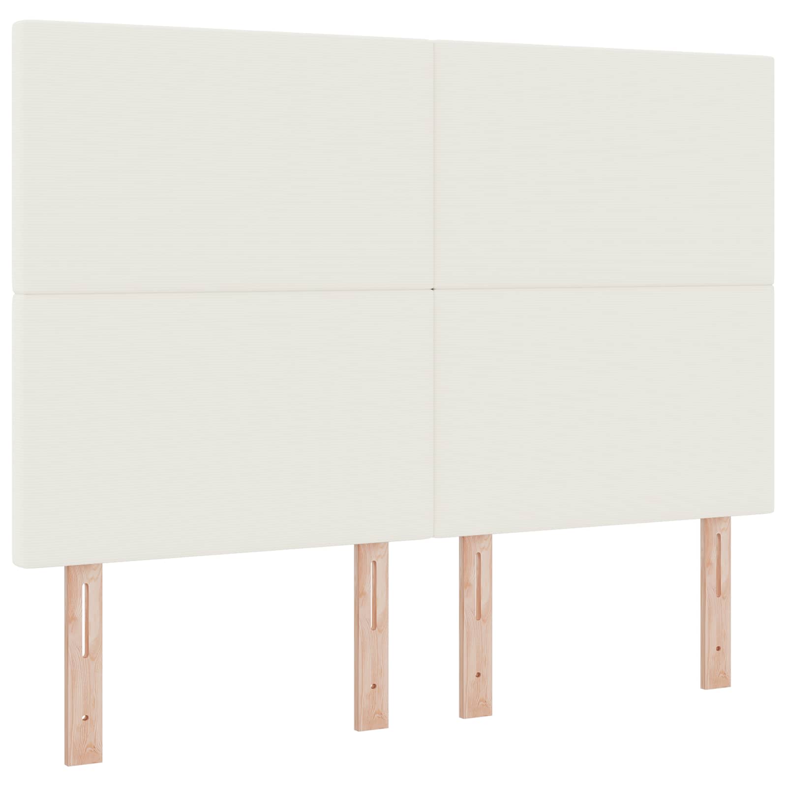LED Kopfteil mit LED-Lichtleisten Creme 144 cm Cordstoff