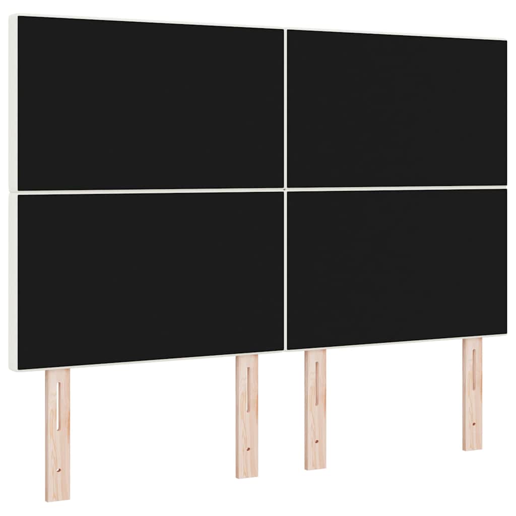 LED Kopfteil mit LED-Lichtleisten Creme 144 cm Cordstoff