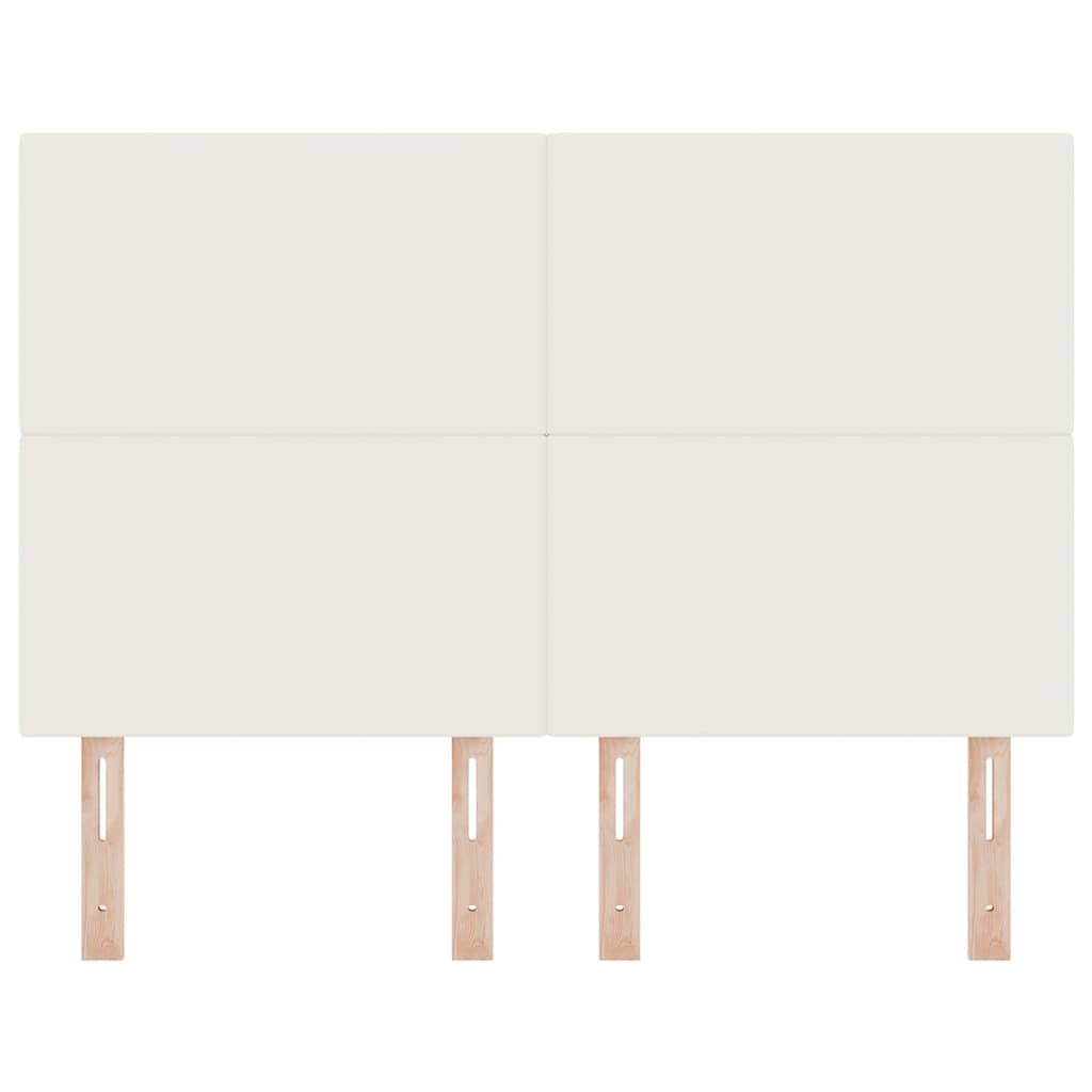 LED Kopfteil mit LED-Lichtleisten Creme 144 cm Cordstoff