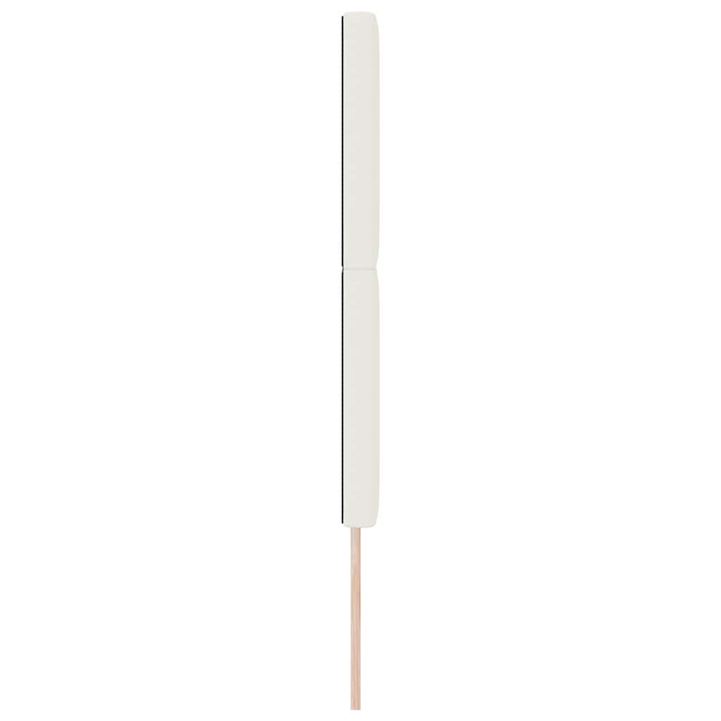 LED Kopfteil mit LED-Lichtleisten Creme 144 cm Cordstoff