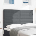 LED Kopfteil mit LED-Lichtleisten Dunkelgrau 160 cm Cordstoff