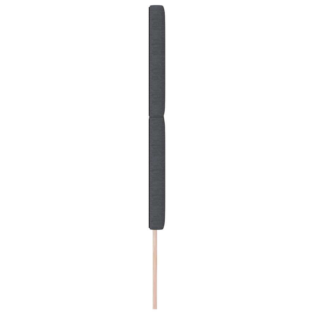 LED Kopfteil mit LED-Lichtleisten Dunkelgrau 160 cm Cordstoff
