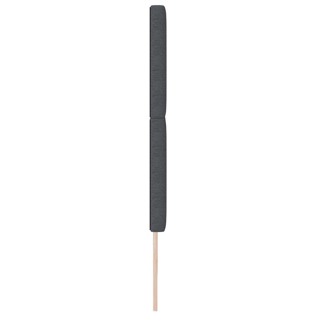 LED Kopfteil mit LED-Lichtleisten Dunkelgrau 180 cm Cordstoff