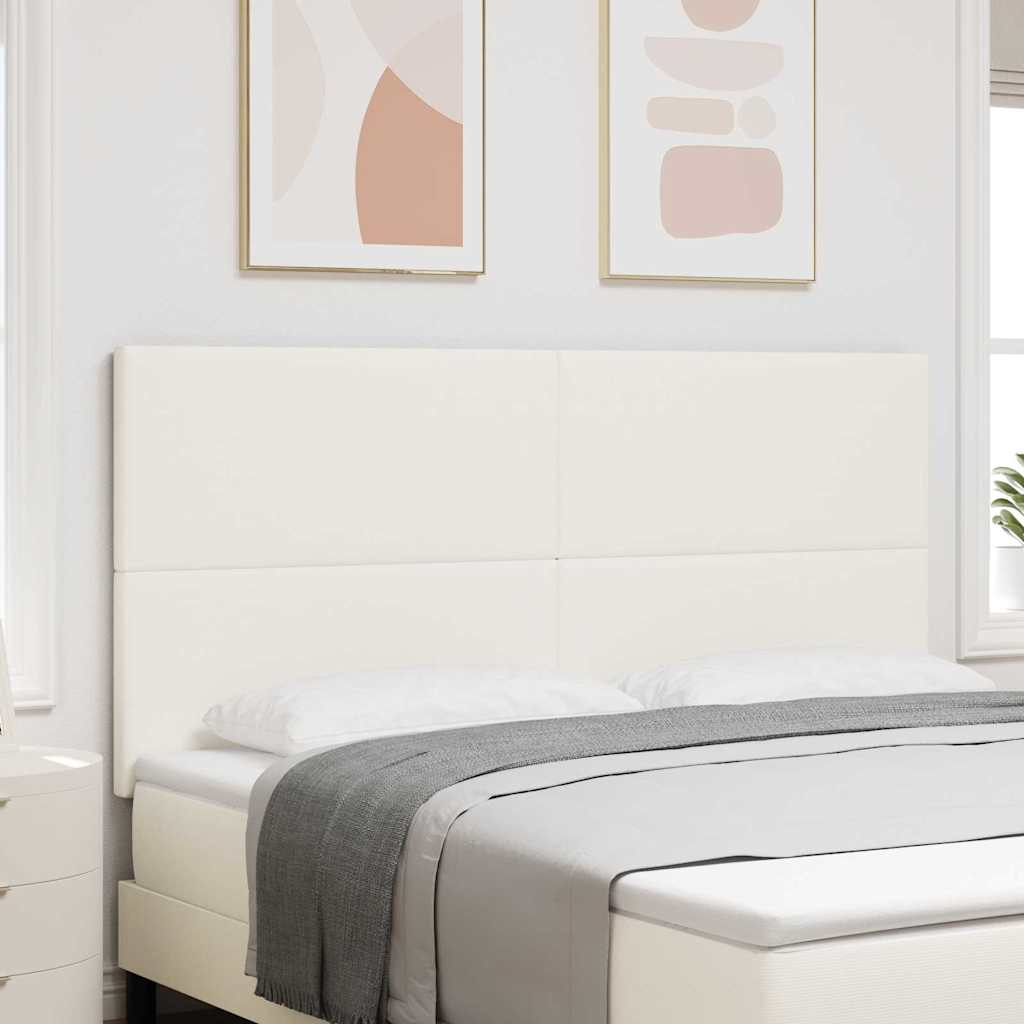 LED Kopfteil mit LED-Lichtleisten Creme 180 cm Cordstoff