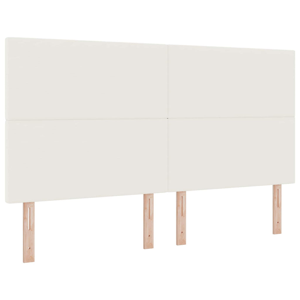 LED Kopfteil mit LED-Lichtleisten Creme 180 cm Cordstoff