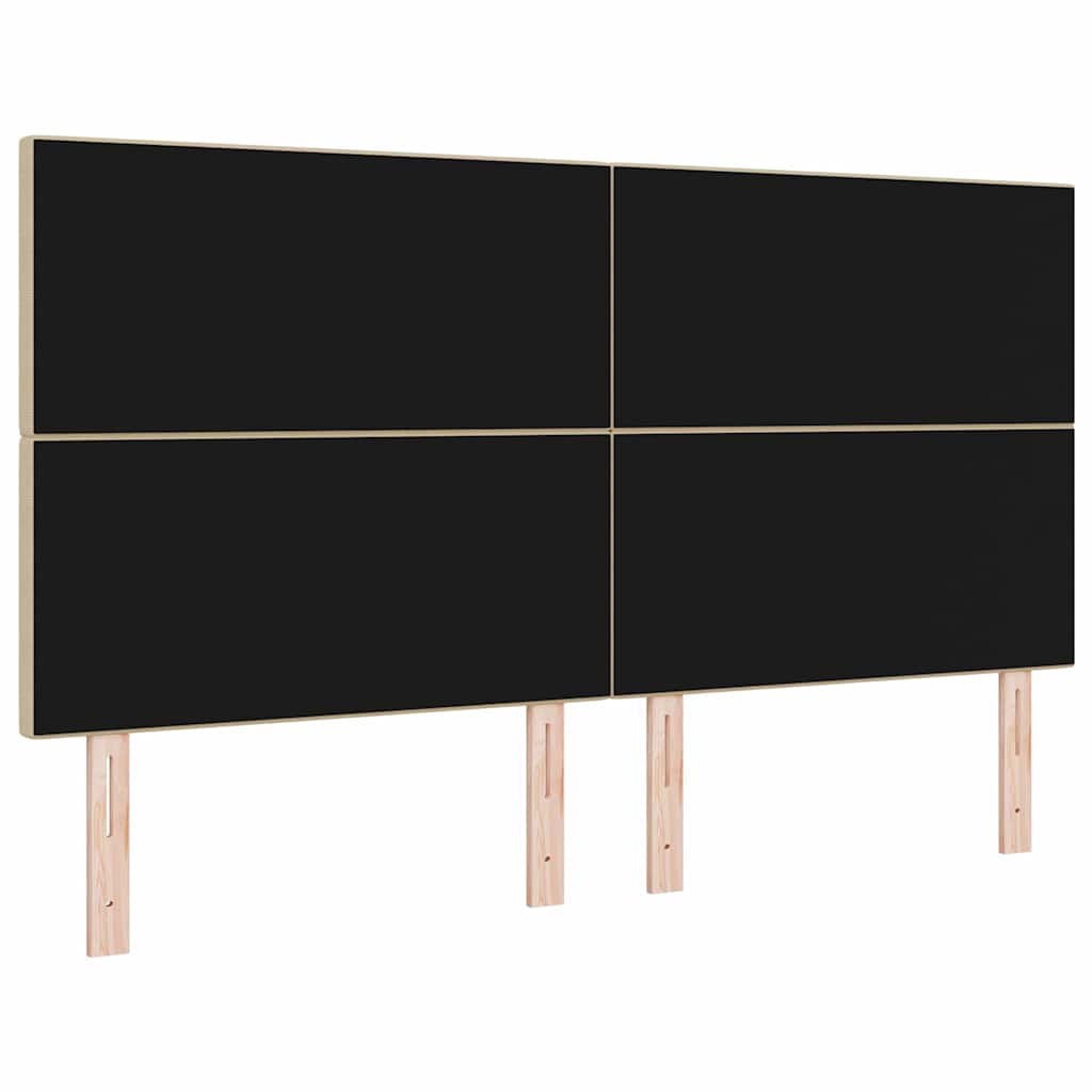 LED Kopfteil mit LED-Lichtleisten Grau-Grün 180 cm Cordstoff