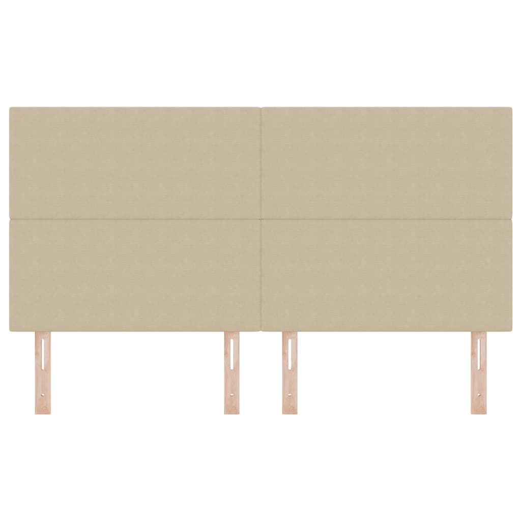 LED Kopfteil mit LED-Lichtleisten Grau-Grün 180 cm Cordstoff