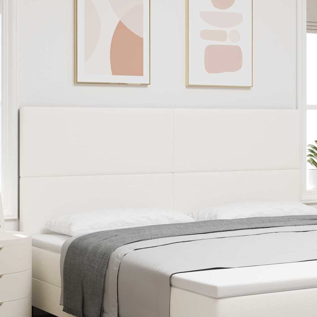 LED Kopfteil mit LED-Lichtleisten Creme 200 cm Cordstoff