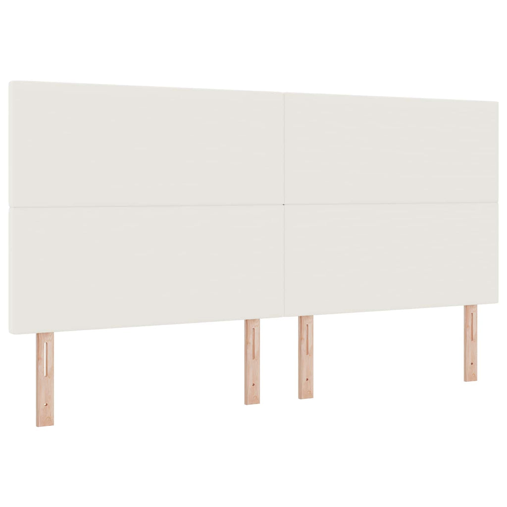 LED Kopfteil mit LED-Lichtleisten Creme 200 cm Cordstoff