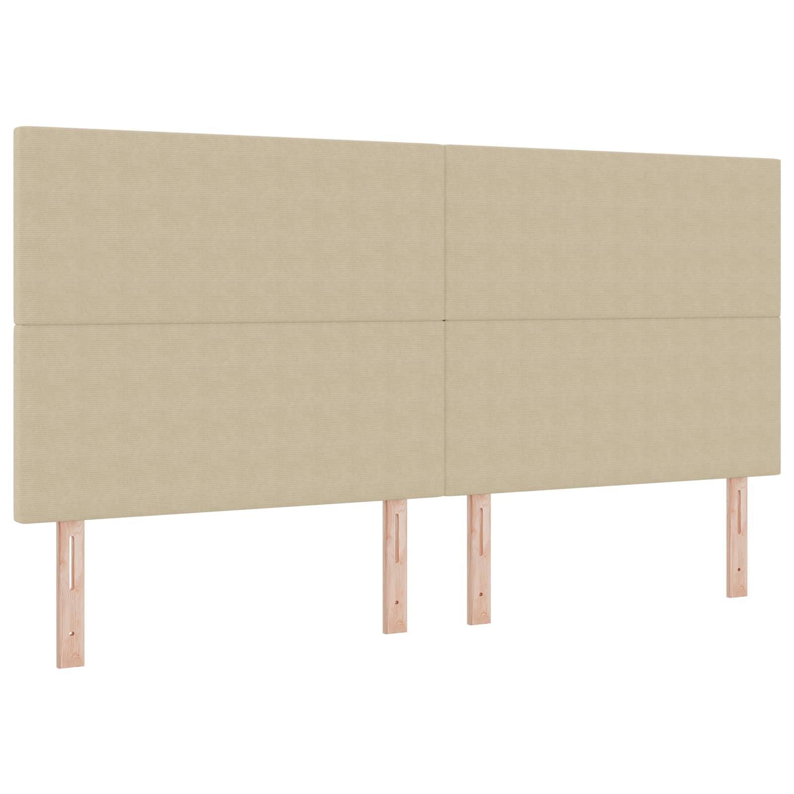 LED Kopfteil mit LED-Lichtleisten Grau-Grün 200 cm Cordstoff