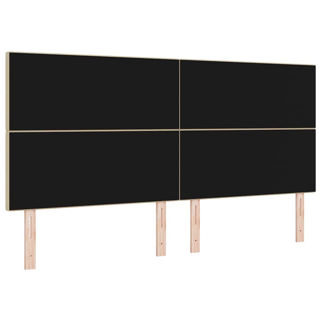 LED Kopfteil mit LED-Lichtleisten Grau-Grün 200 cm Cordstoff