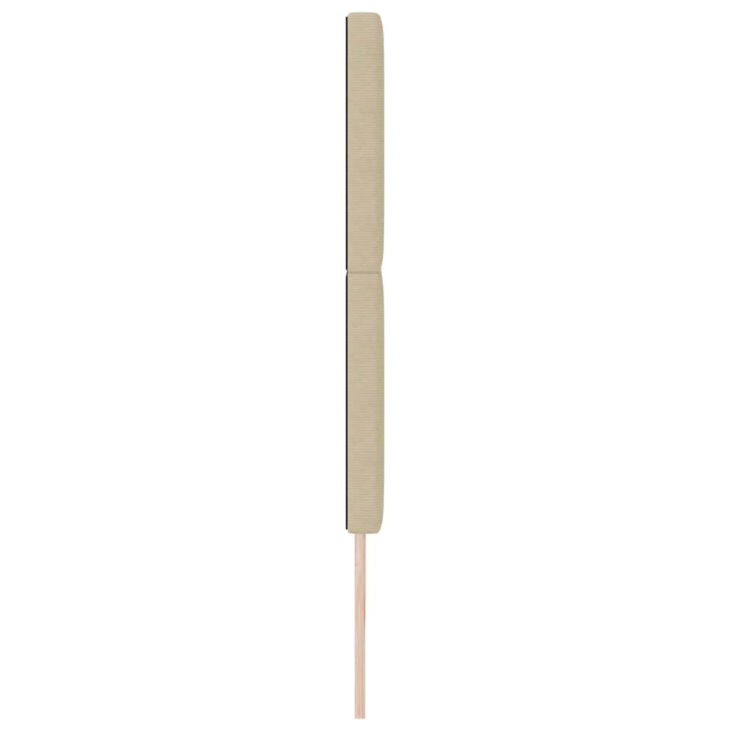 LED Kopfteil mit LED-Lichtleisten Grau-Grün 200 cm Cordstoff
