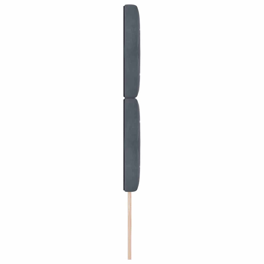 LED Kopfteil mit LED-Lichtleisten Dunkelgrau 80 cm Samt