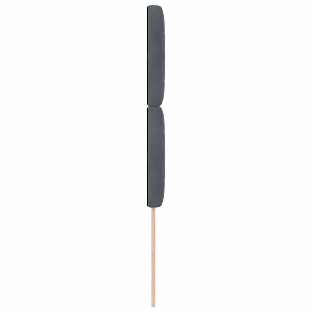 LED Kopfteil mit LED-Lichtleisten Dunkelgrau 90 cm Samt