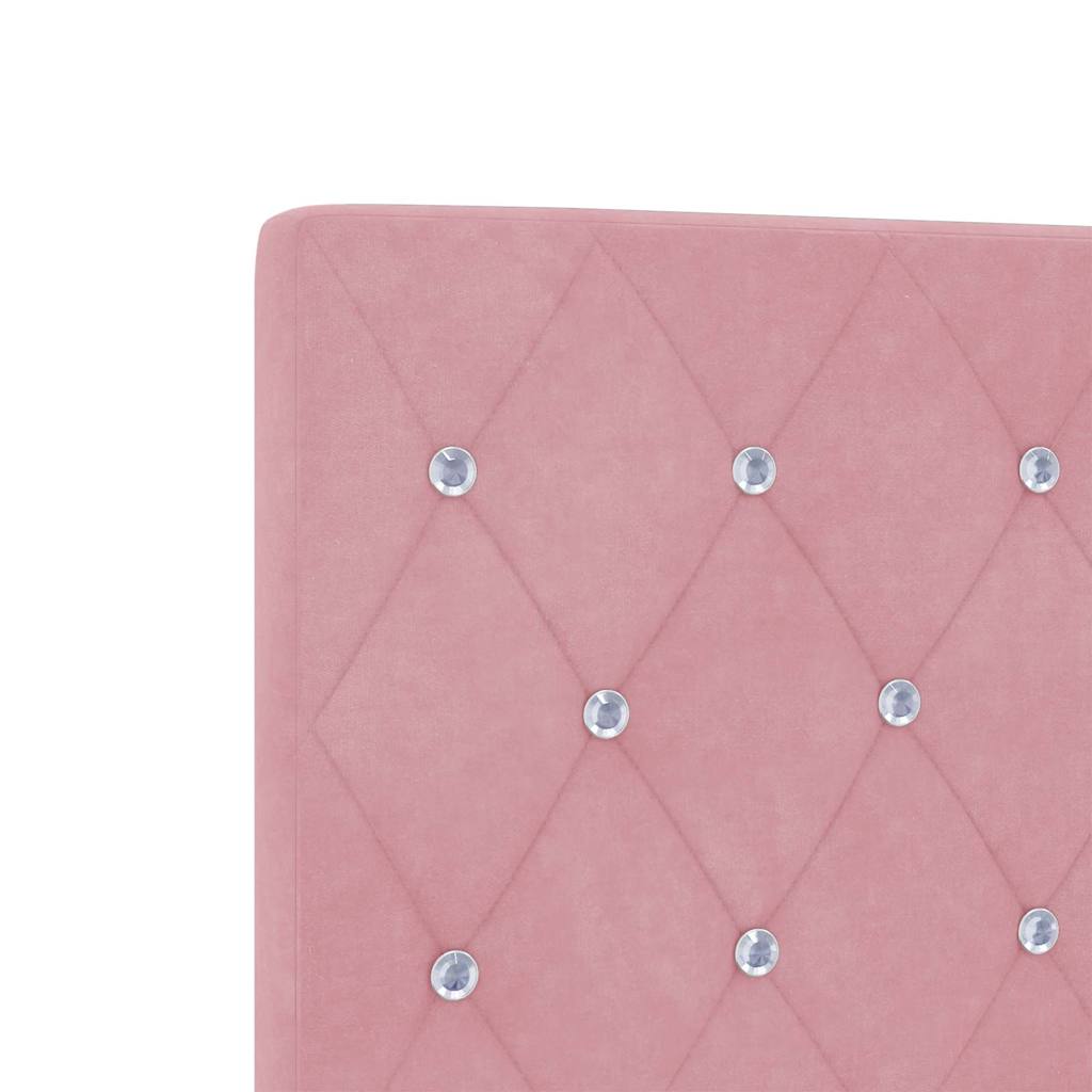 LED Kopfteil mit LED-Lichtleisten mit Kopfteil Rosa 90 cm Samt