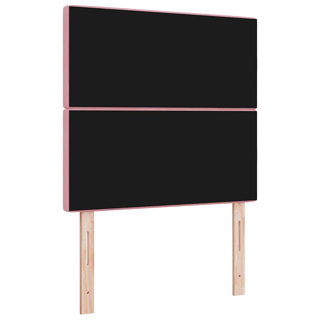 LED Kopfteil mit LED-Lichtleisten mit Kopfteil Rosa 90 cm Samt