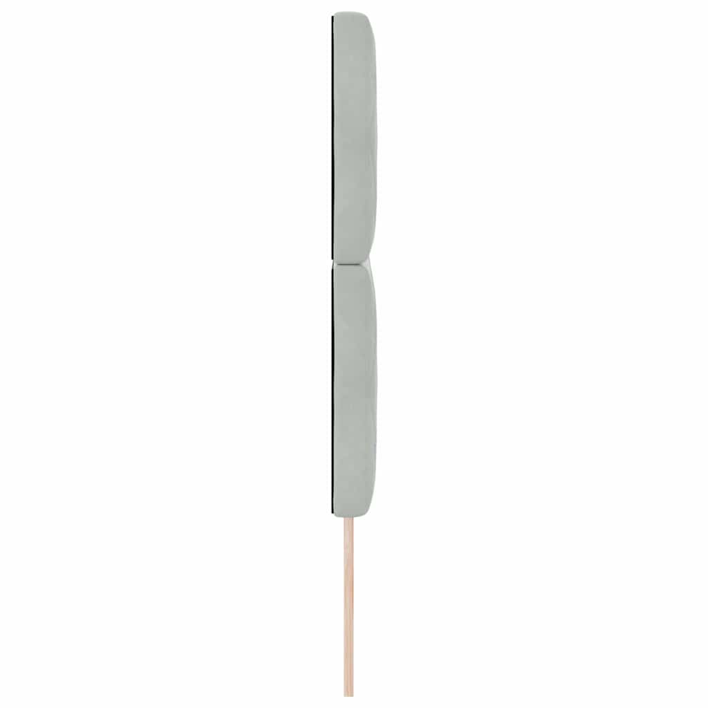 LED Kopfteil mit LED-Lichtleisten Hellgrau 144 cm Samt