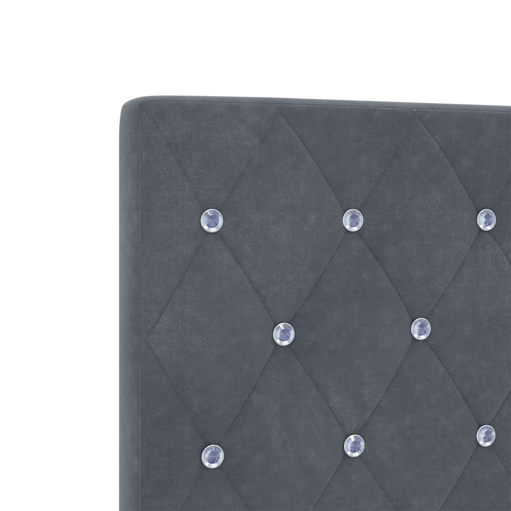 LED Kopfteil mit LED-Lichtleisten Dunkelgrau 144 cm Samt