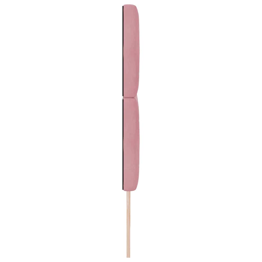LED Kopfteil mit LED-Lichtleisten mit Kopfteil Rosa 180 cm Samt