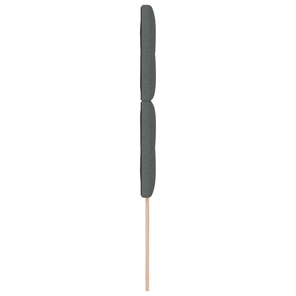 LED Kopfteil mit LED-Lichtleisten Dunkelgrau 80 cm Stoff