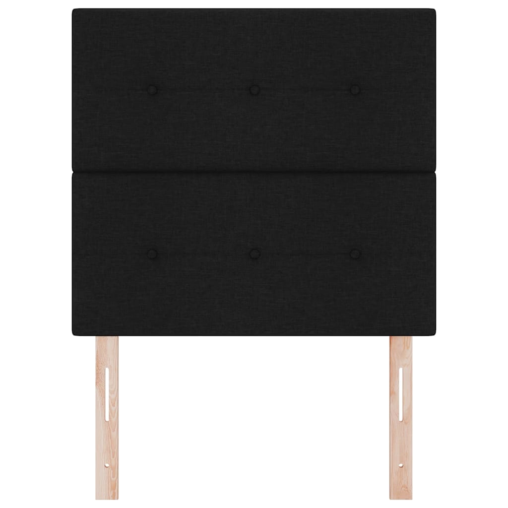 LED Kopfteil mit LED-Lichtleisten Schwarz 80 cm Stoff