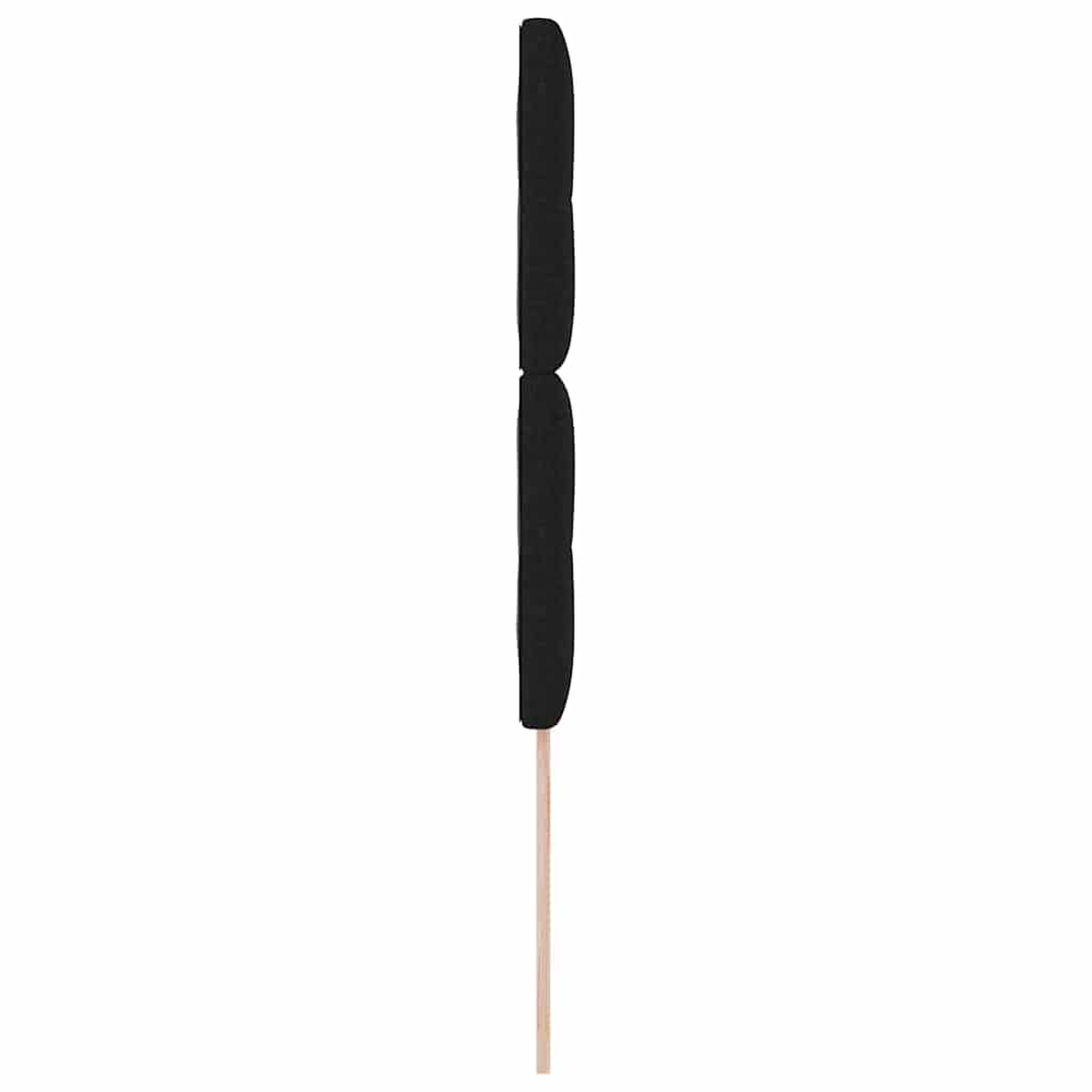 LED Kopfteil mit LED-Lichtleisten Schwarz 80 cm Stoff