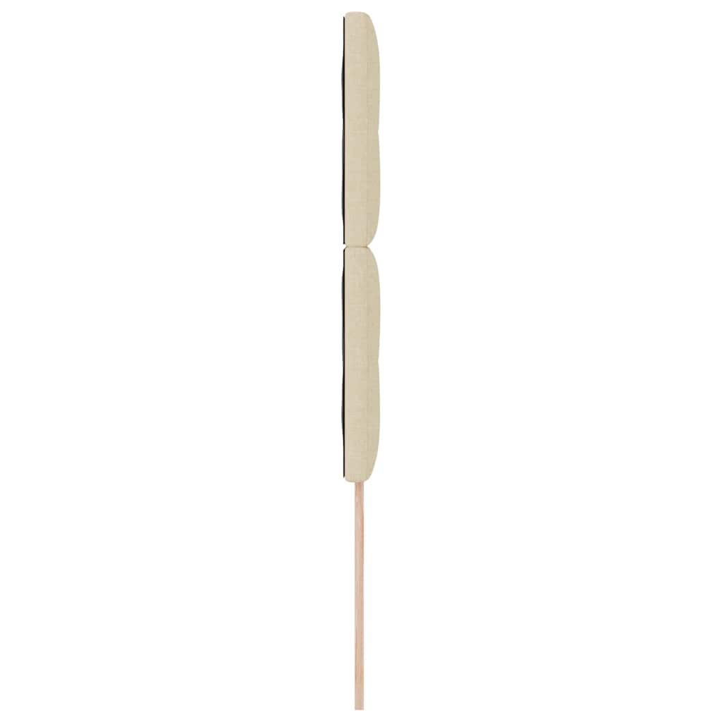 LED Kopfteil mit LED-Lichtleisten Creme 80 cm Stoff