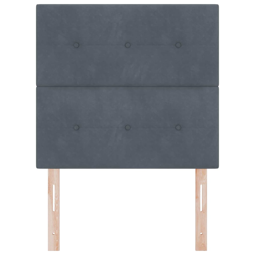 LED Kopfteil mit LED-Lichtleisten Grau 90 cm Samt