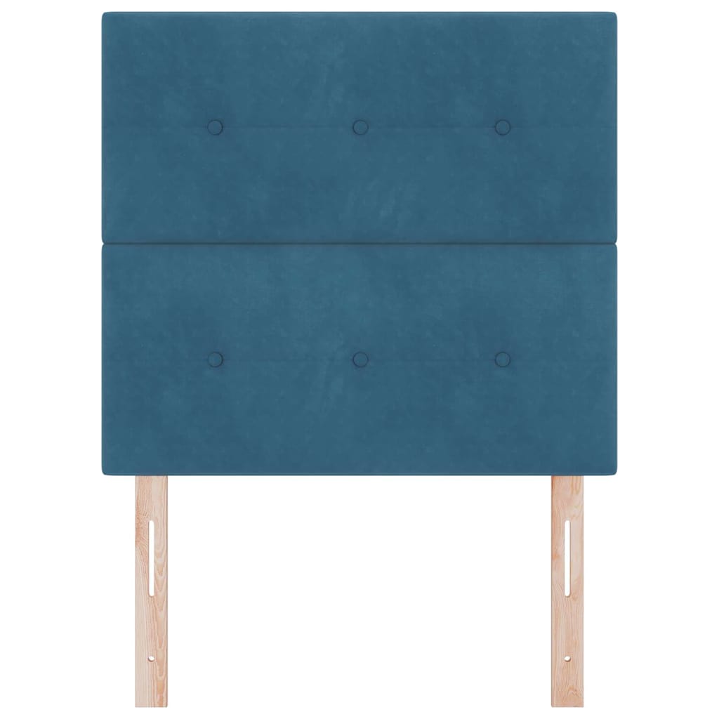 LED Kopfteil mit LED-Lichtleisten Blau 90 cm Samt