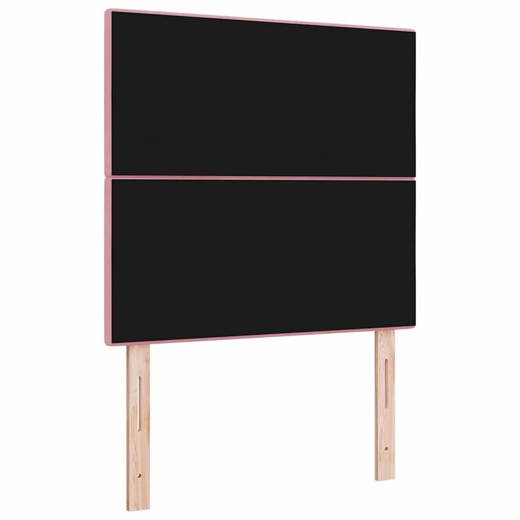 LED Kopfteil mit LED-Lichtleisten Rosa 90 cm Samt