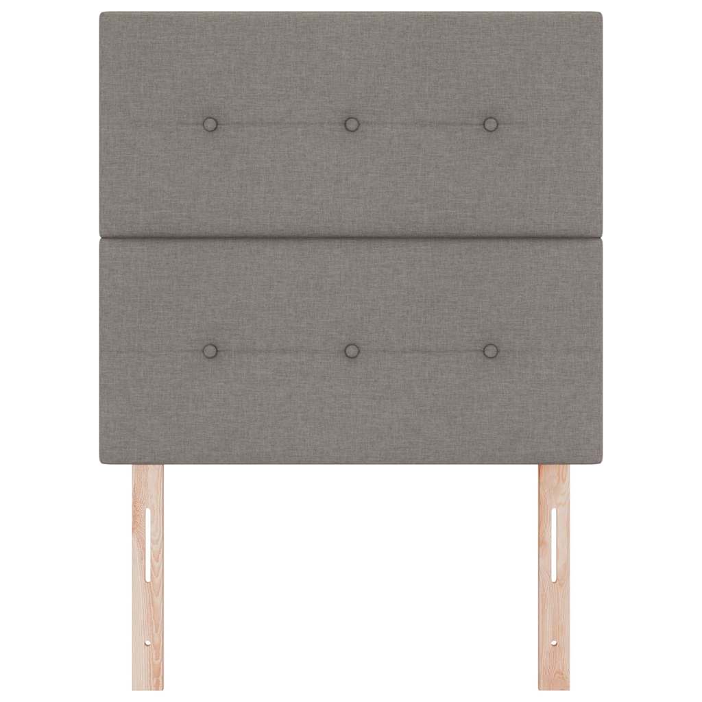 LED Kopfteil mit LED-Lichtleisten Taupe 100 cm Stoff