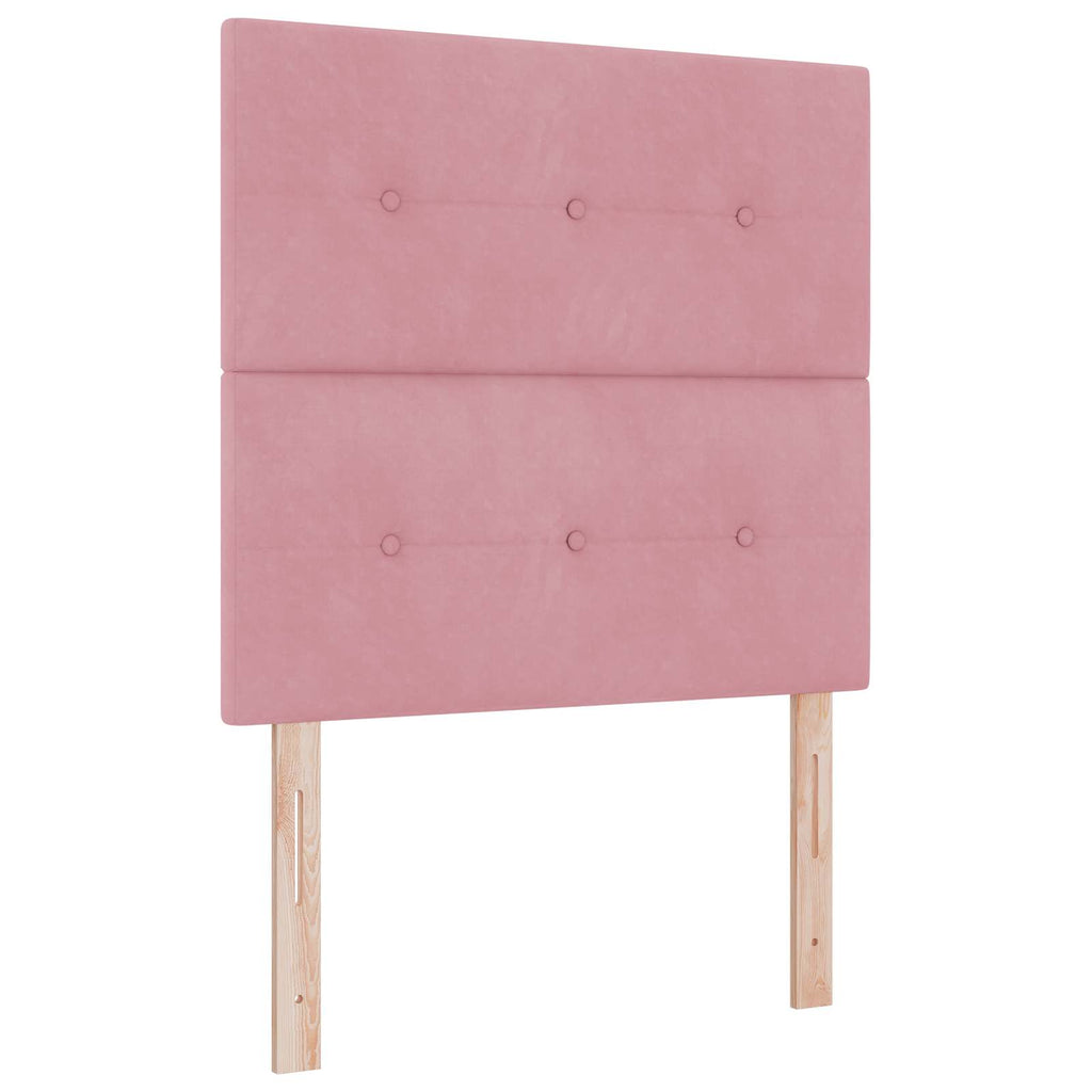 LED Kopfteil mit LED-Lichtleisten Rosa 100 cm Samt