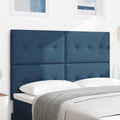 LED Kopfteil mit LED-Lichtleisten Blau 144 cm Stoff