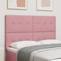 LED Kopfteil mit LED-Lichtleisten Rosa 144 cm Samt