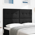 LED Kopfteil mit LED-Lichtleisten Schwarz 160 cm Stoff