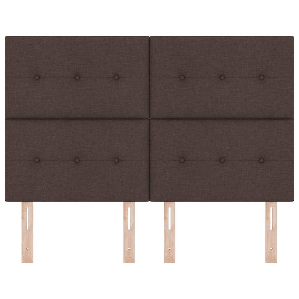LED Kopfteil mit LED-Lichtleisten Dunkelbraun 160 cm Stoff