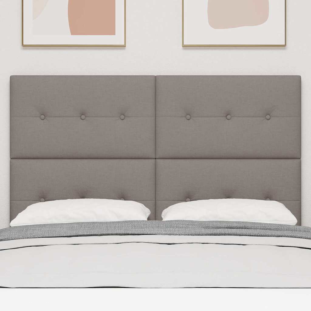 LED Kopfteil mit LED-Lichtleisten Taupe 160 cm Stoff